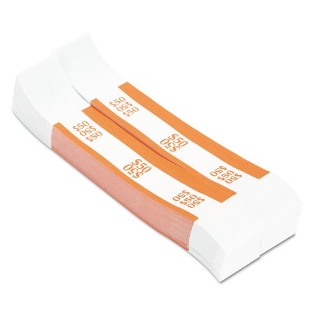 Coin-Tainer Currency Strap, 50, Orange, PK1000 216070B16